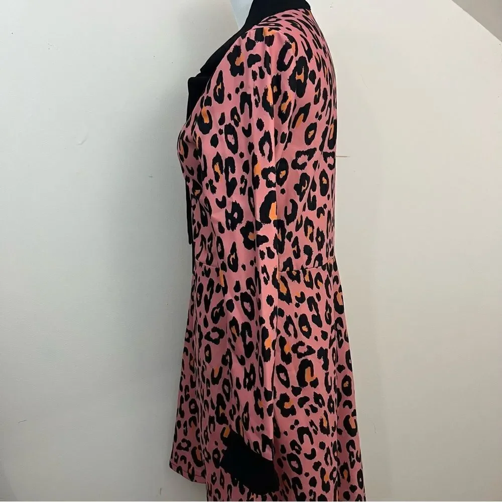 Laroque Mod Style Cheetah Print Shift Dress S - Picture 3 of 7